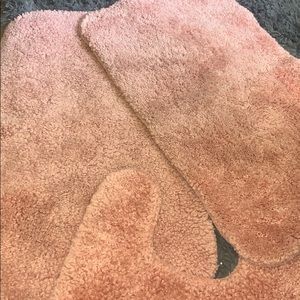 Pink bathroom rug